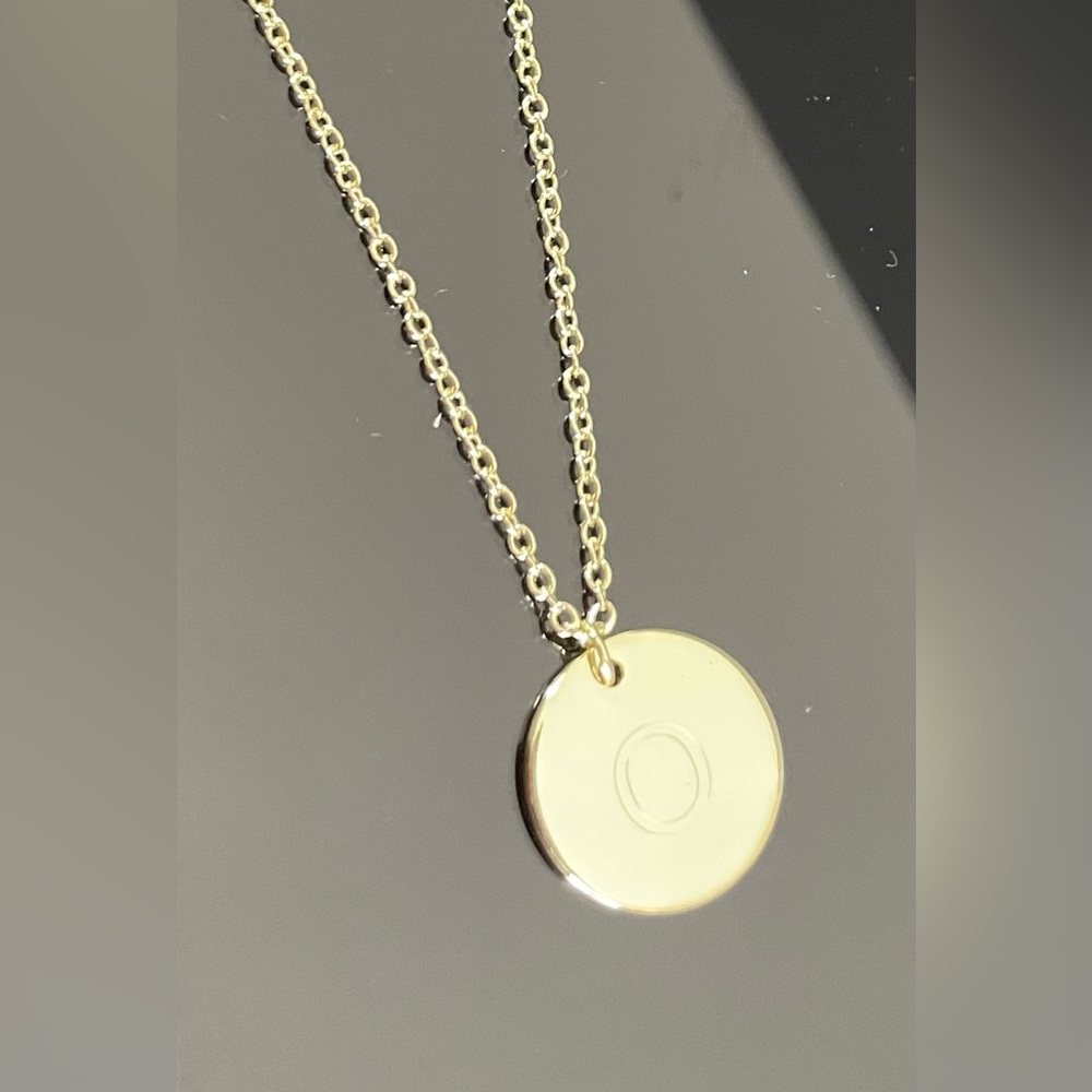 18K Gold plated 925 Sterling Silver Initial (O) Necklace
